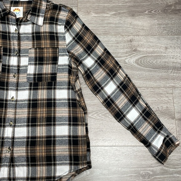 NWOT C&C California Long Sleeve Button Down Flannel Shirt M - Picture 5 of 16